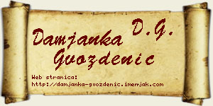 Damjanka Gvozdenić vizit kartica